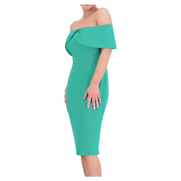 New vince camuto off shoulder teal green dress size 2 - Picture 1 of 5